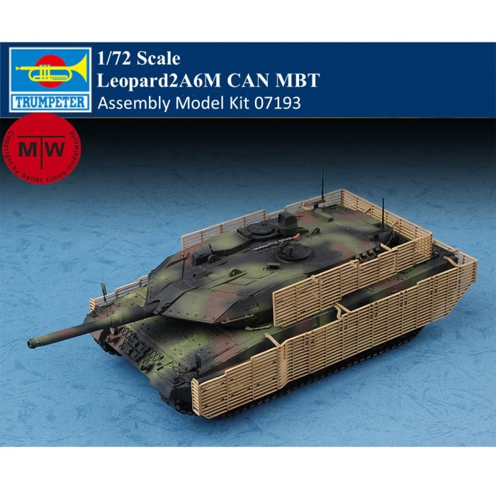 Trumpeter 07193 1/72 Scale Leopard2A6M CAN MBT Military Plastic Assembly Model Kits