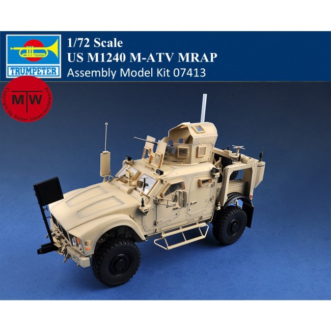 Trumpeter 07413 1/72 Scale US M1240 M-ATV MRAP Military Plastic Assembly Model Kit