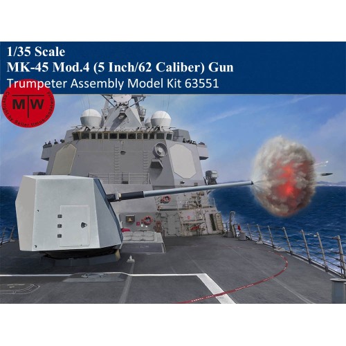 Trumpeter 63551 1/35 Scale MK-45 Mod.4 (5 Inch/62 Caliber) Gun Military Plastic Assembly Model Kit