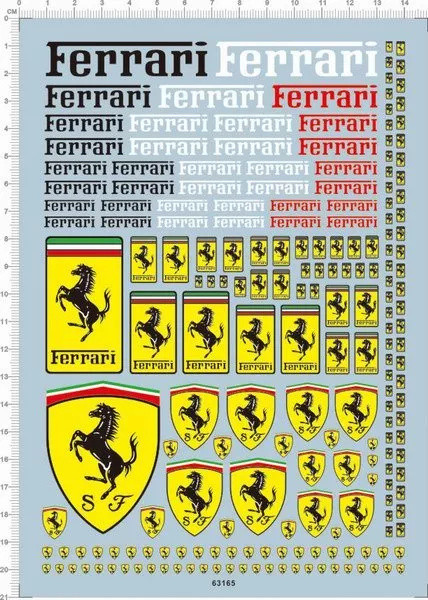 Ferrari Logo Decal for different scales Model Kits 63165