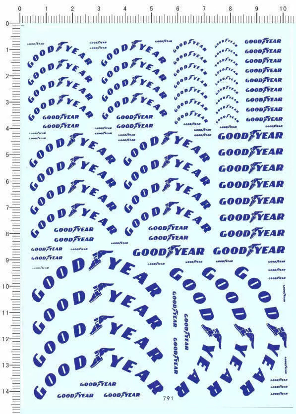 1/18 1/12 1/24 1/20 1/43 Scale Model Decals Goodyear good year C 791 White/Black/Yellow/Red/Blue