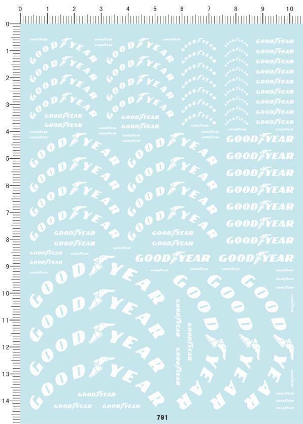 1/18 1/12 1/24 1/20 1/43 Scale Model Decals Goodyear good year C 791 White/Black/Yellow/Red/Blue