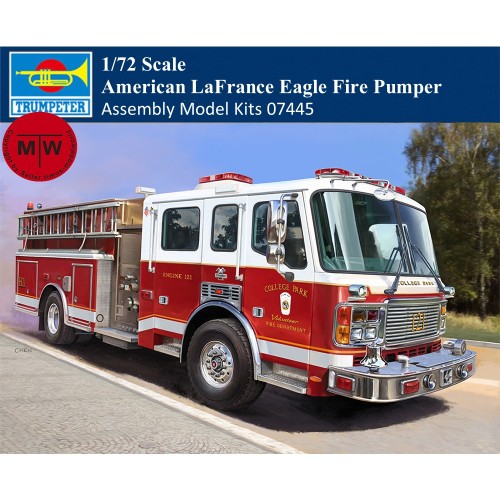 Trumpeter 07445 1/72 Scale American LaFrance Eagle Fire Pumper Military Plastic Assembly Model Kits