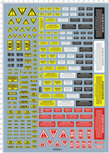 Warning Caution Danger Decal for Model Kit 63900A4
