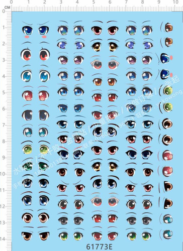 Clay Garage Kits Doll Figures EYES Collections Water Slide Decal for Model Kit 61773E