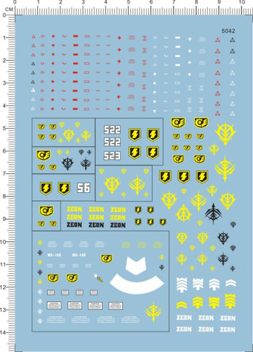 Water Slide Decal for Gundam MG MS-18E Kampfer GDM Model Kit 5042