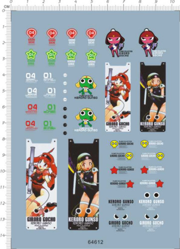 Water Slide Decal for Gundam HG MG Zaku Keroro Gunso Giroro Gocho GDM Model Kit 64612