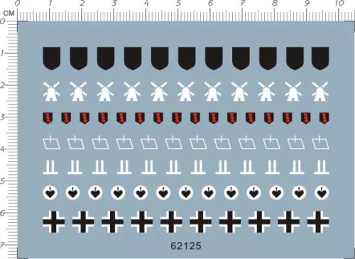 1/35 Scale Water Slide Decal for WWII German Sturmgeschütz III Stug III Model Kit 62125