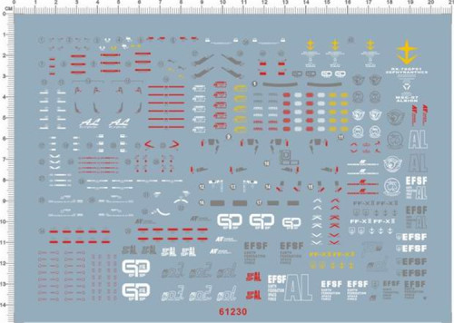Water Slide Decal for Gundam MG RX-78 GP01 GDM Model Kit 61230