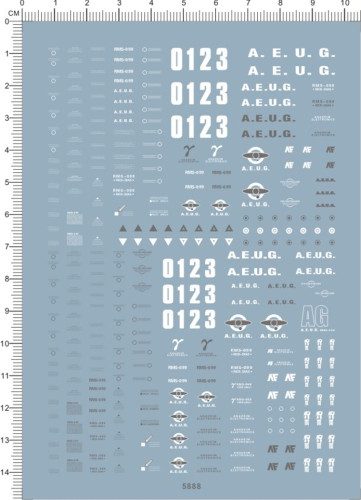 Water Slide Decal for Gundam MG RMS-099B Rick Dias GDM Model Kit 5888