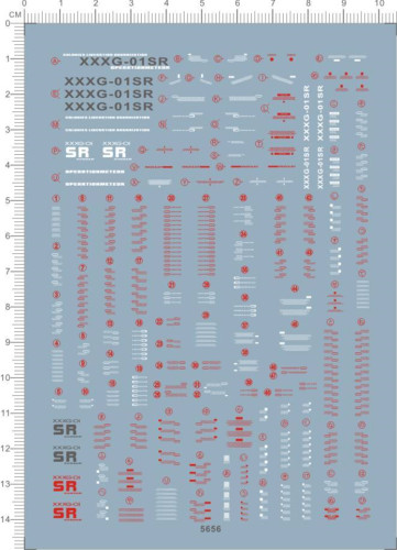 Water Slide Decal for Gundam MG XXXG-01SR Sandrock EW GDM Model Kit 5656