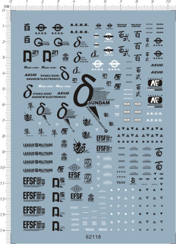 Water Slide Decal for Gundam HG MSN-100 Hyaku Shiki GDM Model Kit 62118