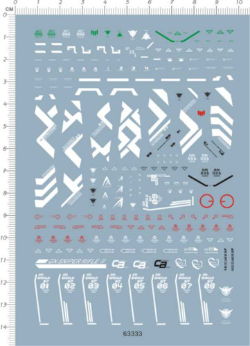 Water Slide Decal for Gundam HG GN-006 Cherudim GDM Model Kit 63333