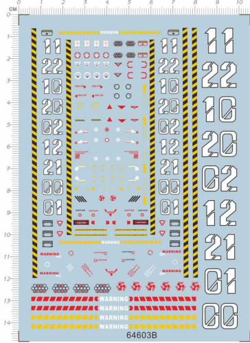 Platform Support Warning Caution Water Slide Decal for Gundam GDM Model Kit 64603B
