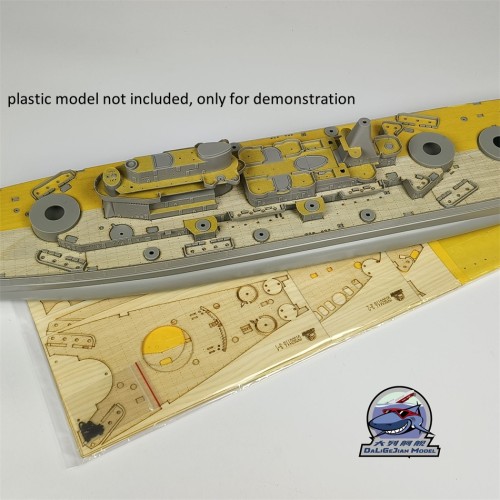 1/350 Scale Wooden Deck Masking Sheet for Trumpeter 05372 USS Montana BB-67 Model Kit CY350114