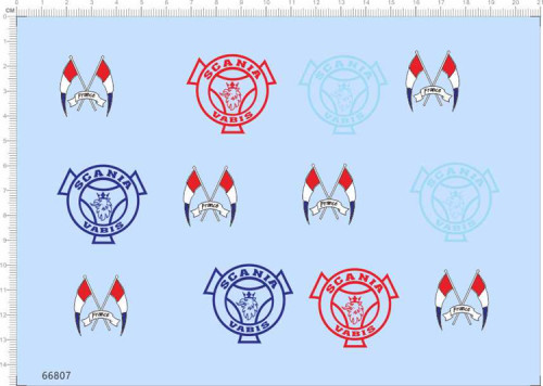 1/10 Scale Scania Logo Water Slide Decal for Model Car Kit 66807