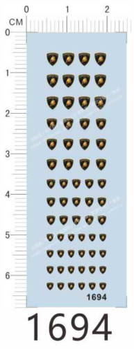 Lamborghini Water Slide Decal for Car Model Kit 1694