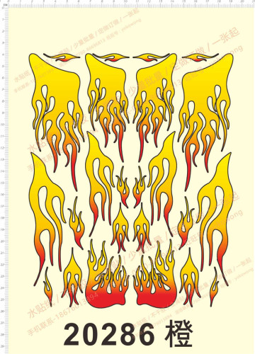Flame Water Slide Decal for Car Model Kit 20286