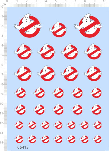 Ghostbusters Logo Water Slide Decal for Model Kit 66413