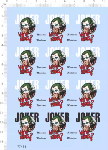Joker Batman Water Slide Decal for Model Kit 77464