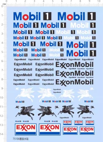 Mobil 1 Water Slide Decal for Car Model Kit 75106