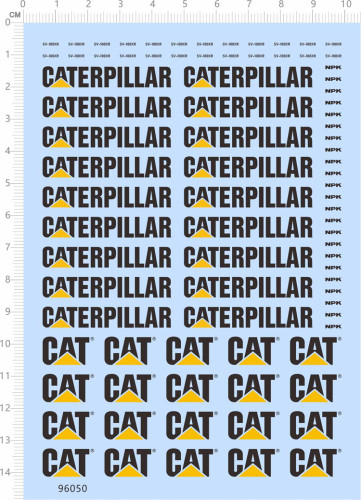 1/50 Scale CAT Caterpillar SV-100XR Water Slide Decal for Model Kit 96050
