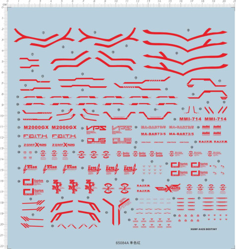 Water Slide Decal for Gundam MG ZGMF-X42S Destiny GDM Model Kit 65084A