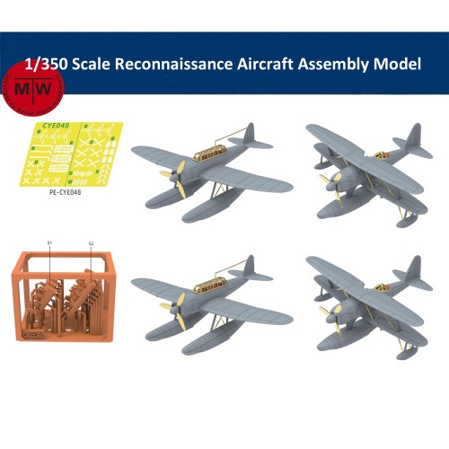 1/350 Scale Reconnaissance Aircraft Scout Plane Military Plastic Assembly Model Kit CYE048