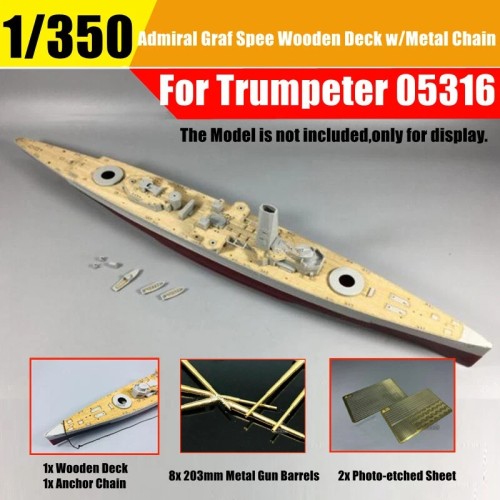1/350 Scale German Admiral Graf Spee Battleship Detail-up Set for Trumpeter 05316 Model Kit CY350021Z