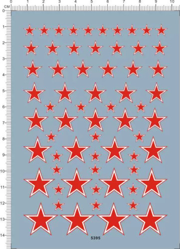  Universal 1/35 1/48 1/72 Scale Russia Soviet Union Red Star Roundel Water Slide Decal for Model Kit 5395