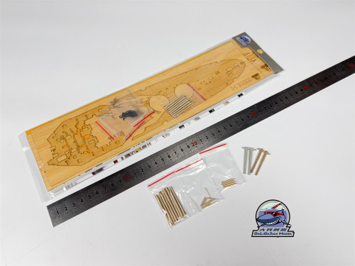 1/350 Scale Wooden Deck Masking Sheet Metal Barrel Kit for Trumpeter 05378 HMS Royal Oak Battleship Model CY350135