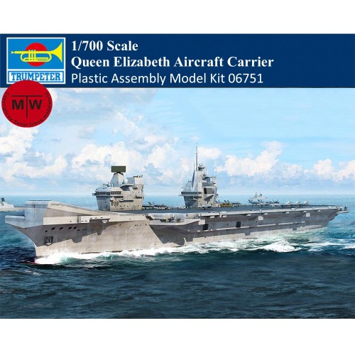 Trumpeter 06751 1/700 Scale Queen Elizabeth Aircraft Carrier Military Plastic Assembly Model Kits