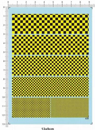 1/43 1/24 1/12 Scale Chequered Grid Danger Caution Decal for Model Kit 535