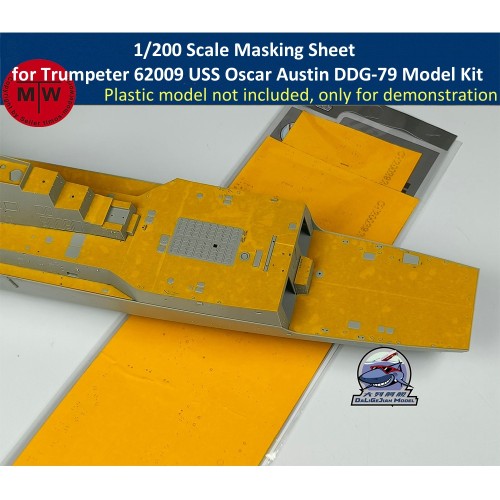1/200 Scale Masking Sheet for Trumpeter 62009 USS Oscar Austin DDG-79 Model Kit CY20029