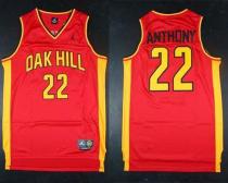 New York Knicks -22 Carmelo Anthony Red Oak Hill Academy High School Stitched NBA Jersey
