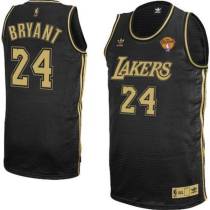 Los Angeles Lakers -24 Kobe Bryant Stitched Black Purple Number Final Patch NBA Jersey