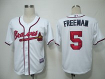 Atlanta Braves #5 Freddie Freeman White Cool Base Stitched MLB Jersey