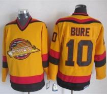 Vancouver Canucks -10 Pavel Bure Gold CCM Throwback Stitched NHL Jersey
