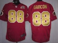 Nike Washington Redskins -88 Pierre Garcon Burgundy Red (Gold Number) 80TH Patch Men's Stitched NFL