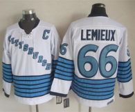 Pittsburgh Penguins -66 Mario Lemieux White Light Blue CCM Throwback Stitched NHL Jersey