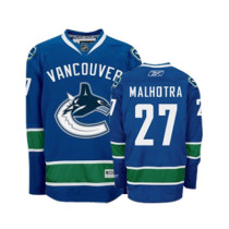 Vancouver Canucks -27 Malhotra Blue Stitched NHL Jersey