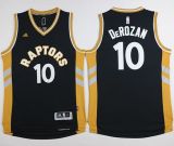 Toronto Raptors -10 DeMar DeRozan Black Gold Stitched NBA Jersey