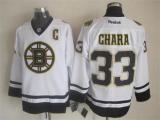 Boston Bruins -33 Zdeno Chara White Fashion Stitched NHL Jersey