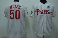 Philadelphia Phillies #50 Jamie Moyer Stitched White Red Strip MLB Jersey