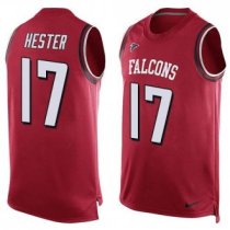 Nike Atlanta Falcons 17 Devin Hester Red Team Color Stitched NFL Limited Tank Top Jersey