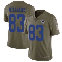 Nike Cowboys -83 Terrance Williams Olive Stitched NFL Limited 2017 Salute To Service Jersey