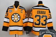 Autographed Boston Bruins -33 Zdeno Chara Yellow Stitched NHL Jersey