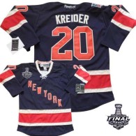 New York Rangers -20 Chris Kreider Dark Blue Third With 2014 Stanley Cup Finals Stitched NHL Jersey