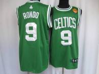 Boston Celtics -9 Rajon Rondo Stitched Green Final Patch NBA Jersey
