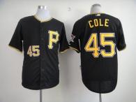 Pittsburgh Pirates #45 Gerrit Cole Black Cool Base Stitched MLB Jersey